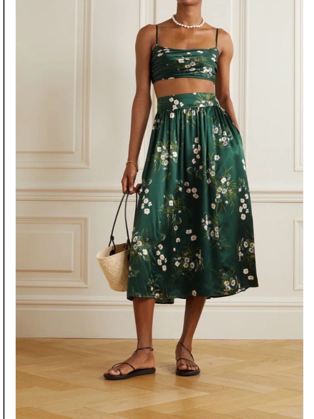 Reformation Silk Carrie Floral 2 Piece Set - Picture 1 of 16